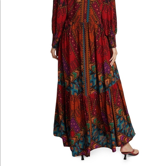 FARM Rio XL maxi dress with colorful striped designs and stunning. Sold out NWT - Picture 3 of 5